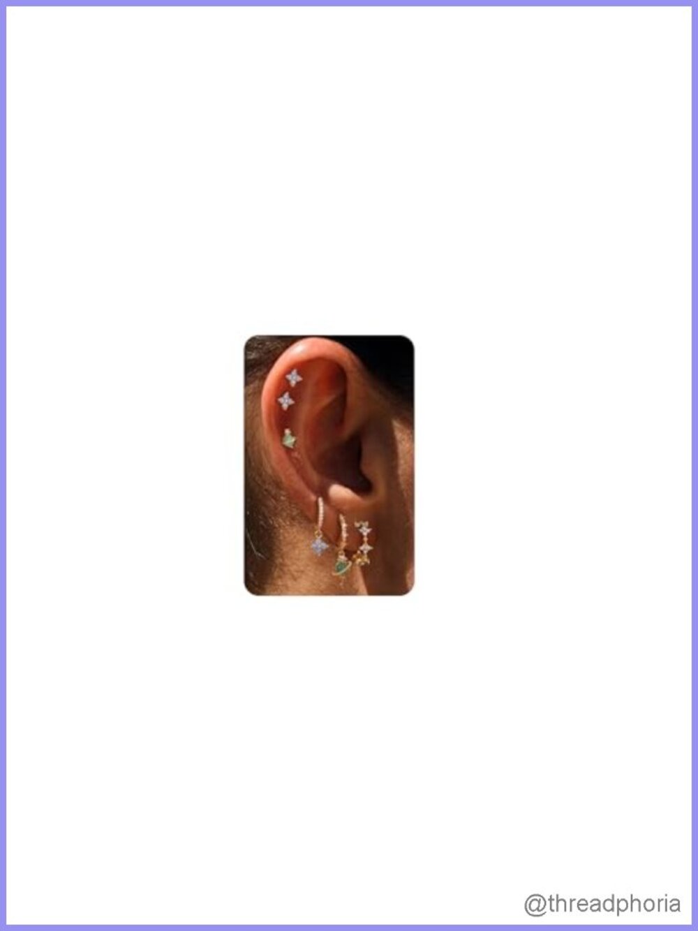 Sterling Silver Earrings Stacks for Women, Hypoallergenic Cartilage Earring